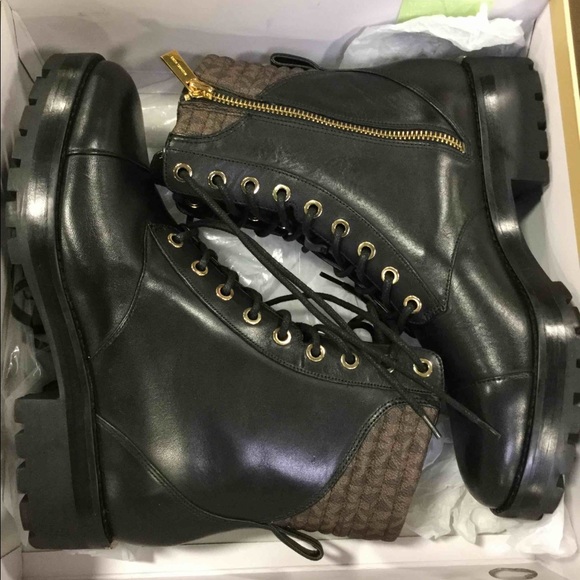 Michael Kors Mens Black Bastian Ankle Size 7.5 - Picture 2 of 3